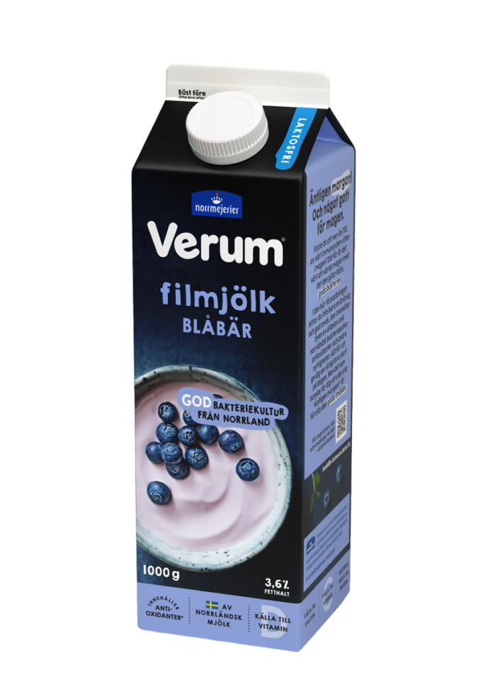 Laktosfri blåbärsfil
