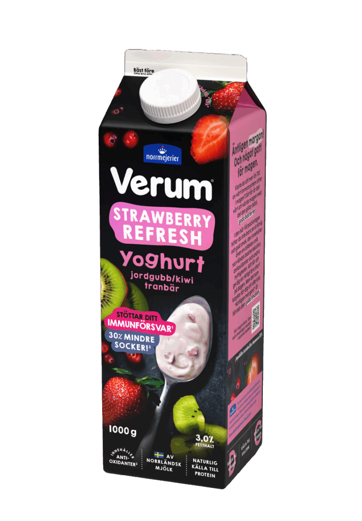 Verum Yoghurt 3% Strawberry Refresh 1000g